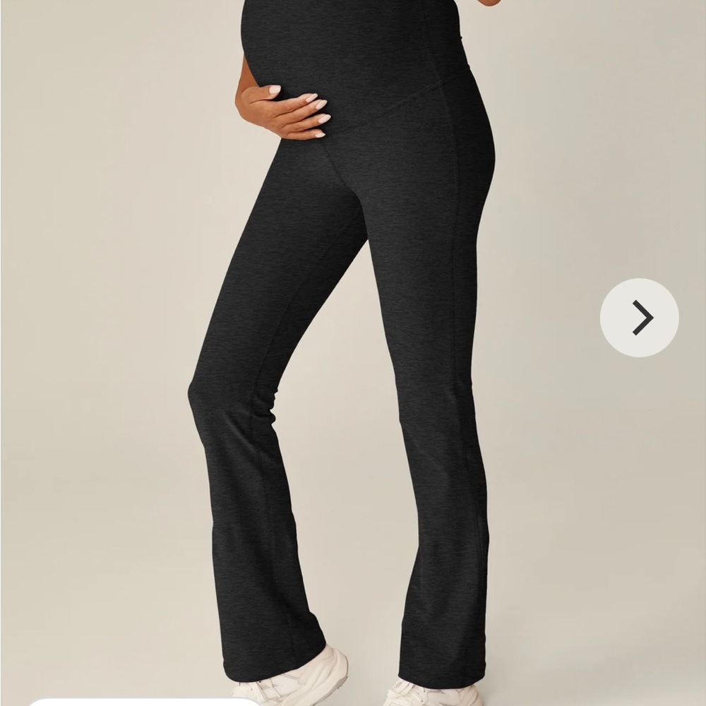 Beyond Yoga Maternity Spacedye practice pant size L Darkest Night (black)